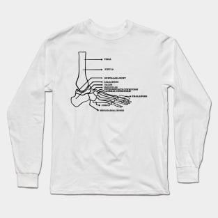 Foot anatomy skeletal system Long Sleeve T-Shirt